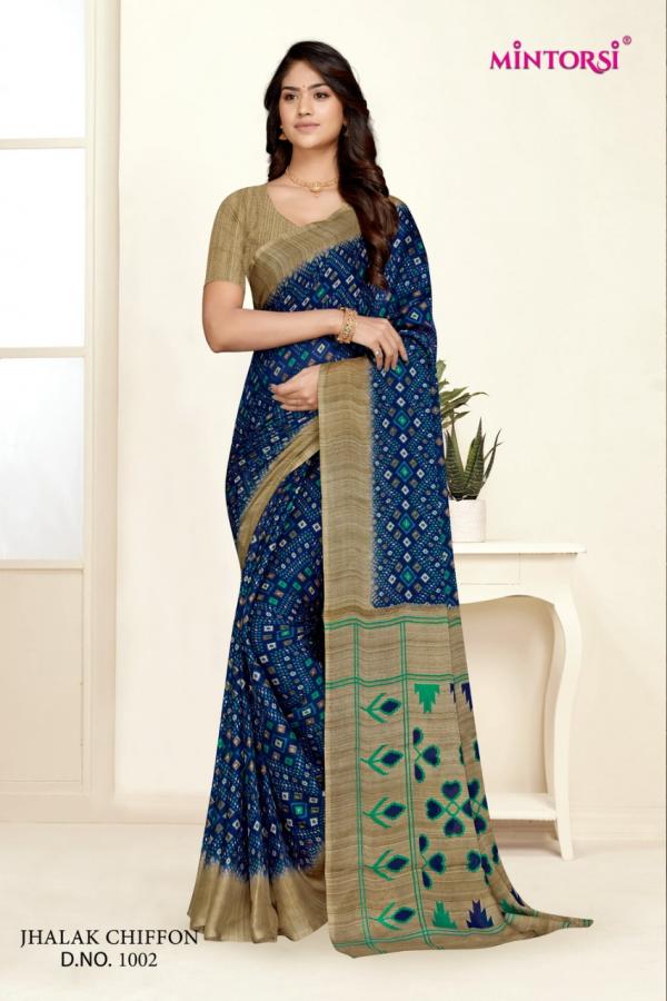 Mintorsi Jhalak Chiffon Designer Fancy Saree Collection